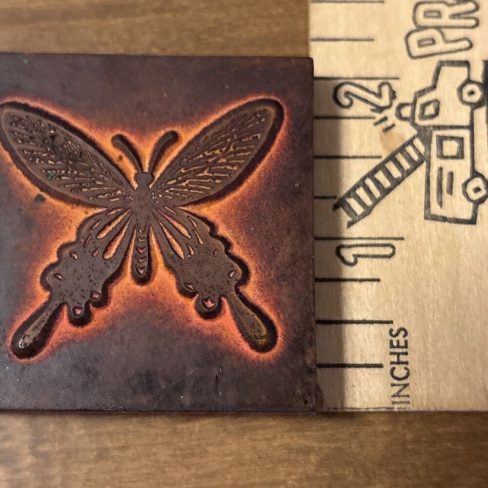 Unbranded Rubber Stamp Butterfly 2 Inches Square Scrapbooking Paper Arts Crafts - Picture 7 of 8